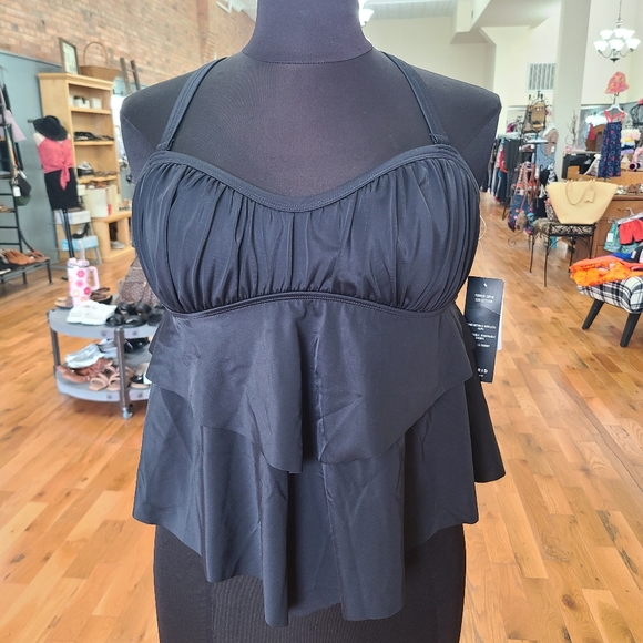 torrid Other - Torrid New Solid Black Swim Top Size 00 Medium